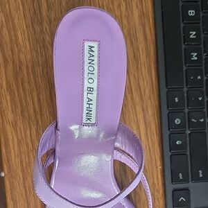 NEW Manolo Blahnik Purple Sandals